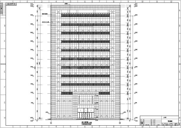 某地11层框架结构办公楼建筑设计施工图-图一