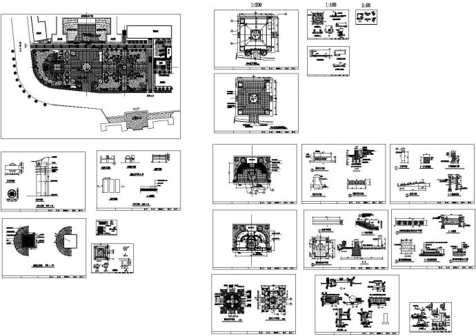 广场景观规划设计CAD施工图_图1
