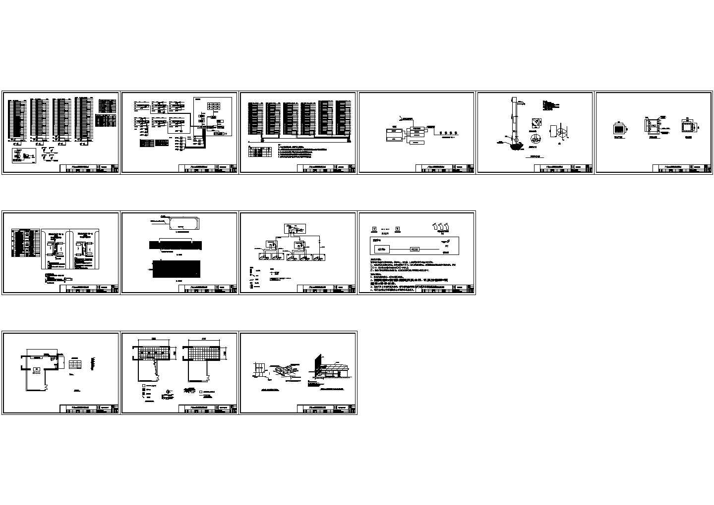 最新小区整套弱电智能化系统图纸（楼宇对讲、监控、广播、停车场、机房、电子巡更、立杆、管井）