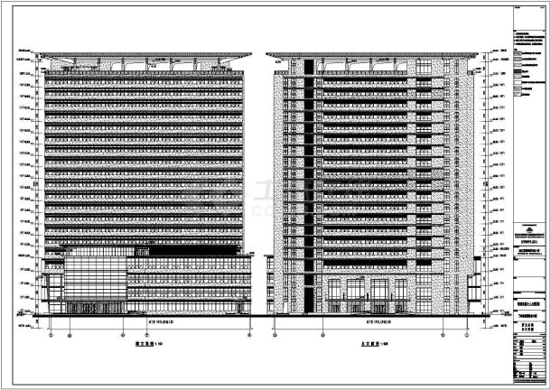 某医院19层框剪结构急诊综合楼建筑设计施工图-图二