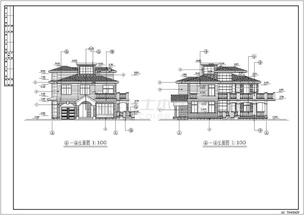 比较详细的别墅建筑设计图（含设计说明）-图一