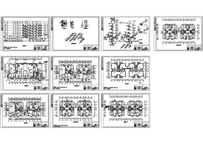 6+1夹层住宅楼给排水设计图（ 长39.2米 宽16.3米）_图1