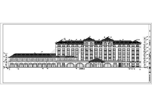 北京某6层框架结构酒店建筑设计施工图-图一