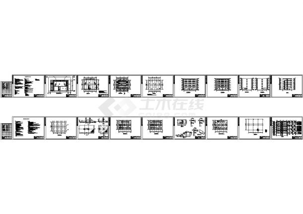 2097平米六层框架宿舍楼建筑设计cad图纸，共2张-图一