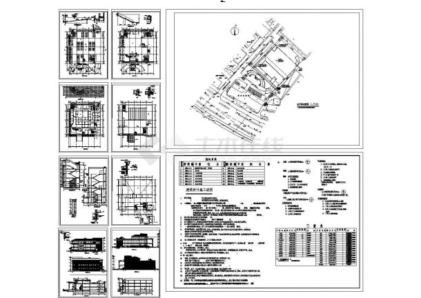 -1+3层7586平米服装公司餐厅综合楼建筑设计图（长48米 宽47.4米）-图一