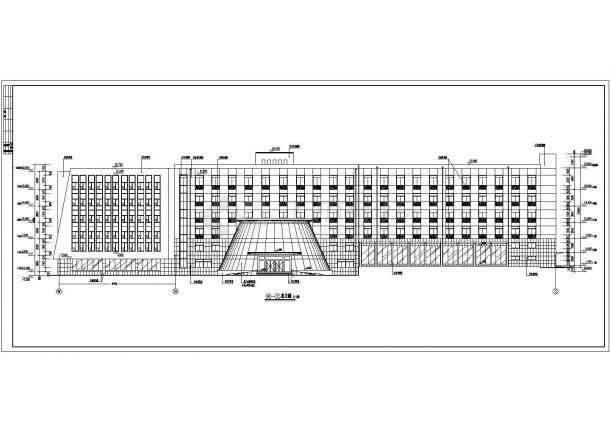 某地六层框架办公楼建筑施工图（含效果图）-图二