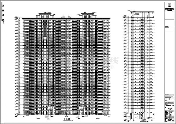 西安某地高层剪力墙结构住宅建筑施工图-图二