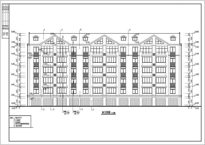 某地区6层框架结构住宅建筑设计施工图纸_图1