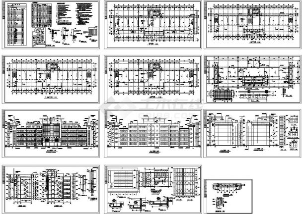 4165㎡五层市级中学教学楼建筑施工图-图一