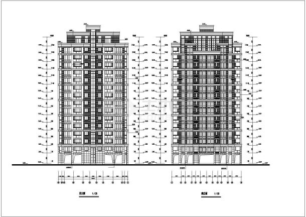 某地紫桂苑4号楼较详细的建筑施工图-图一