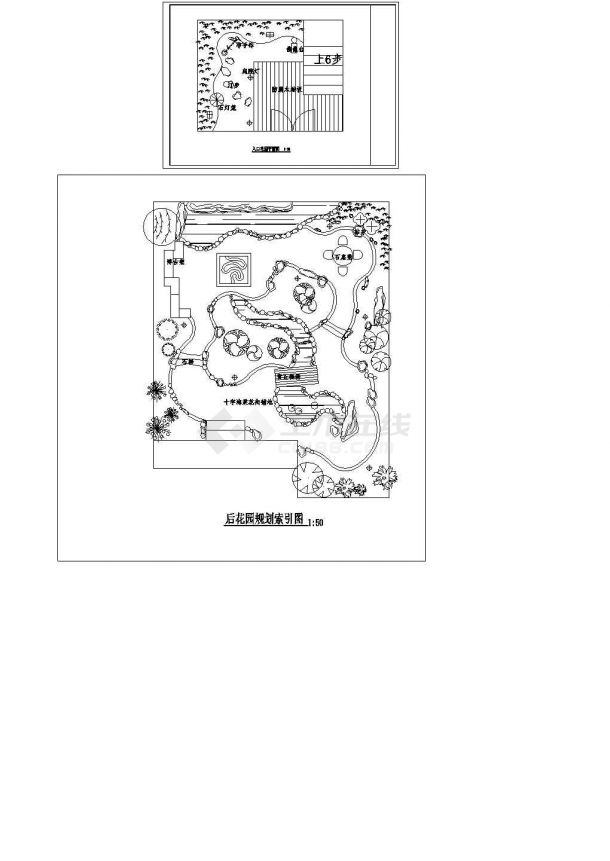 某私家庭园景观规划设计CAD施工图-图一