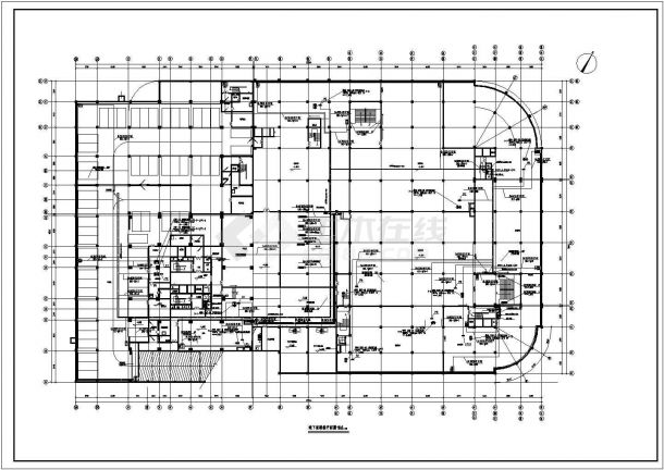 某工业建筑楼宇自控平面及系统图纸-图一