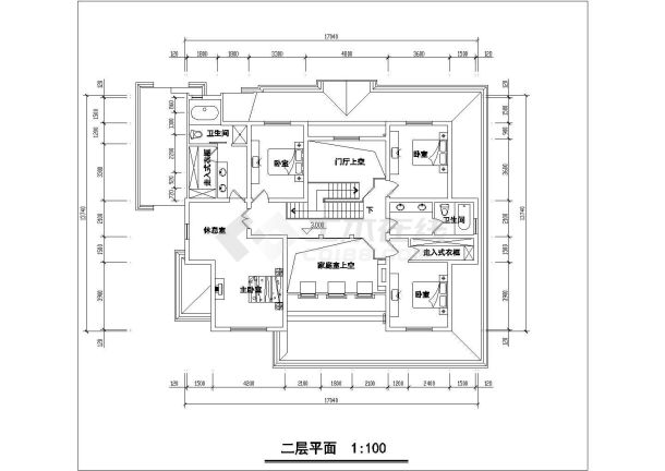 人气较高的特色别墅建筑结构CAD图纸-图二