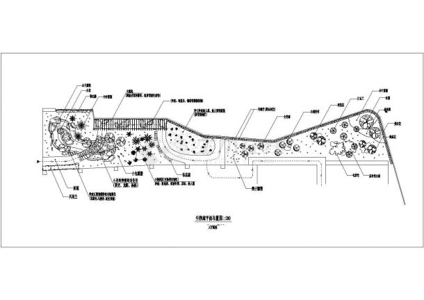 生物廊景观规划设计CAD施工图-图一