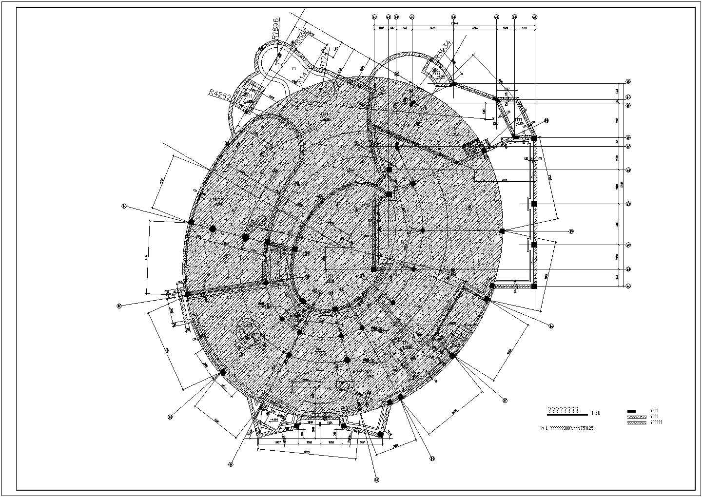 某英式别墅石材建筑结构CAD图纸(整套)