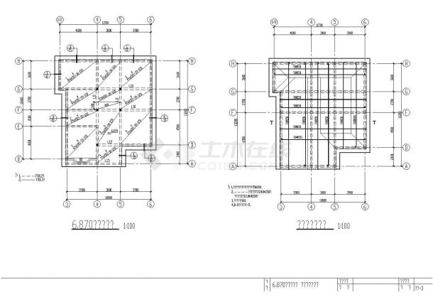 比较详细的别墅结构建筑结构CAD图纸-图二