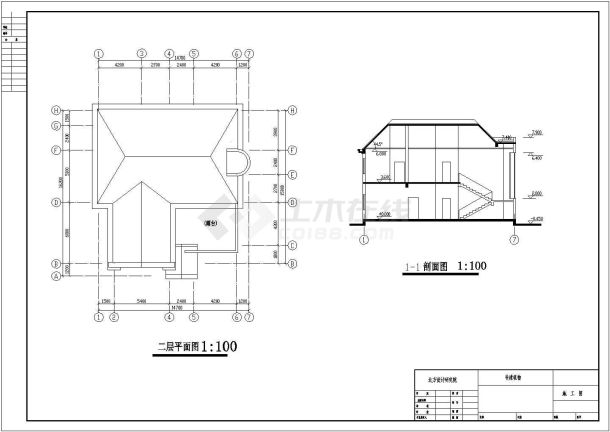 某地中式多层精致别墅建筑施工图纸-图二