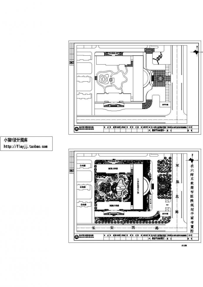 某市医院规划总平面设计CAD图_图1