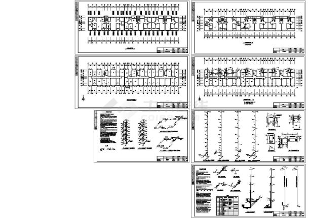 5层1梯2户3单元住宅楼水暖设计图-图一