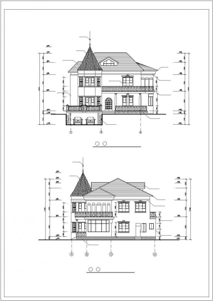 某地方城市大型别墅建筑规划设计图_图1