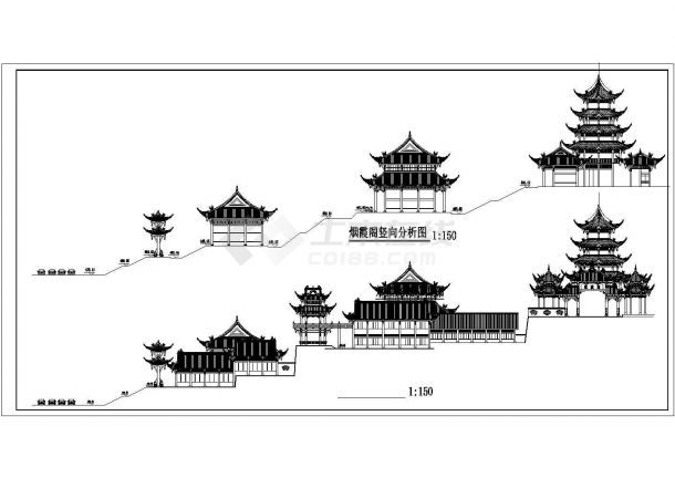 某地大型寺庙方案设计图（共3张）-图一