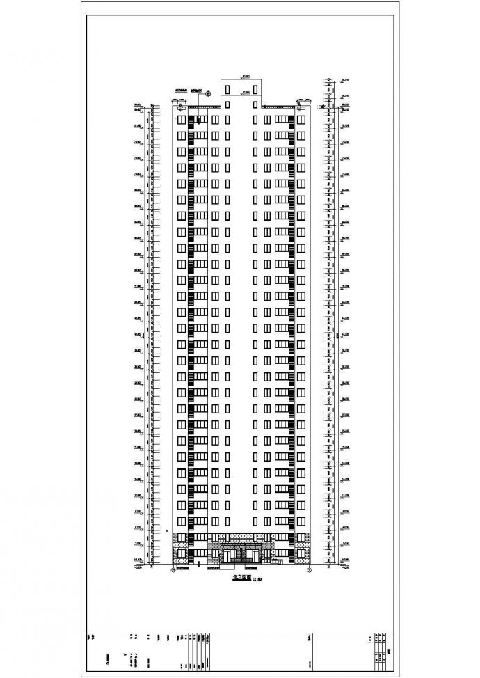 某地区二十八层住宅楼建筑设计方案图_图1