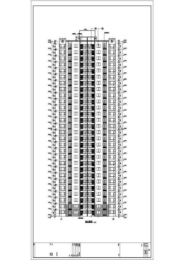 某地区二十八层住宅楼建筑设计方案图-图二