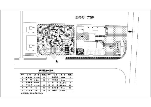 某工厂景观绿化规划设计平面方案图-图二