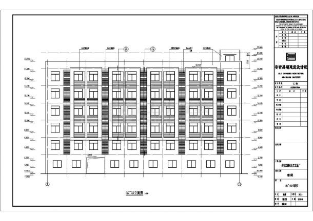 某六层框架结构宿舍楼建筑设计施工图-图二