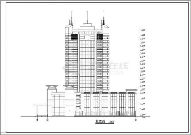 最新收集的高层酒店建筑设计方案图-图二