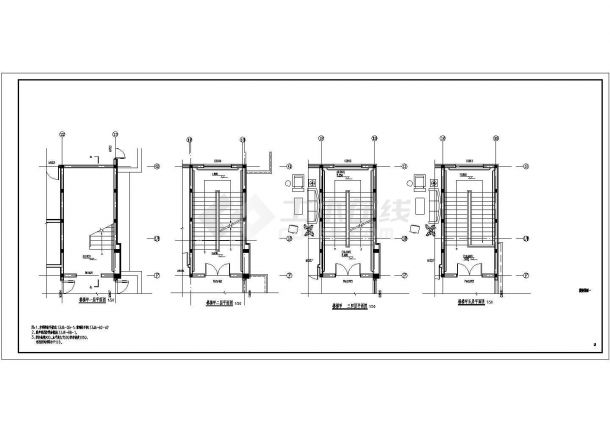 一套某地五层养老公寓建筑施工cad图纸-图二