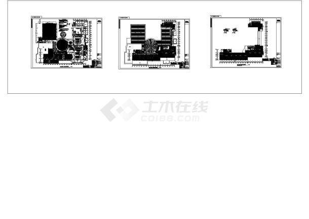 天地人酒店三层地坪施工cad图，共三张-图一