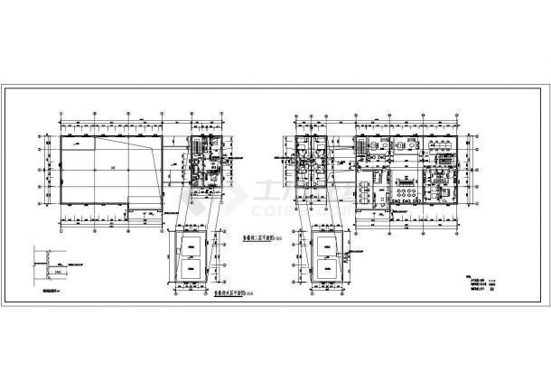 一套小型框架结构售楼处建筑施工图纸-图二