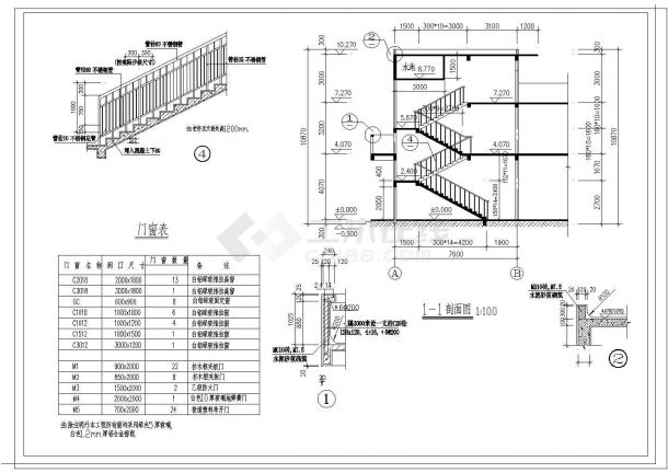 某地小型宿舍建筑施工图（共12张）-图一