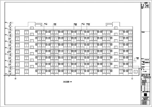 四川某6层学生宿舍楼建筑设计方案-图二