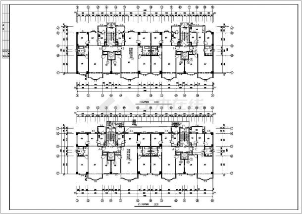 比较经典的16层2单元每单元2户住宅楼cad设计图-图二