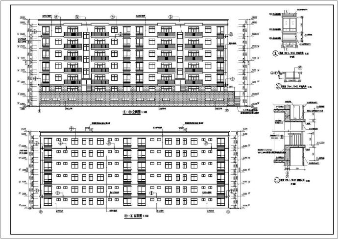 某地区6层框架结构住宅楼建筑设计方案图_图1