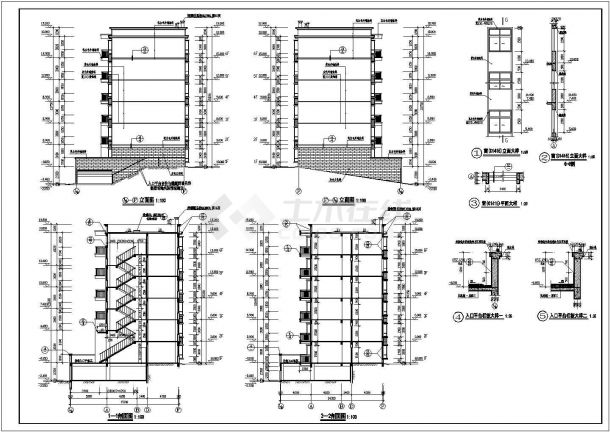某地区6层框架结构住宅楼建筑设计方案图-图二