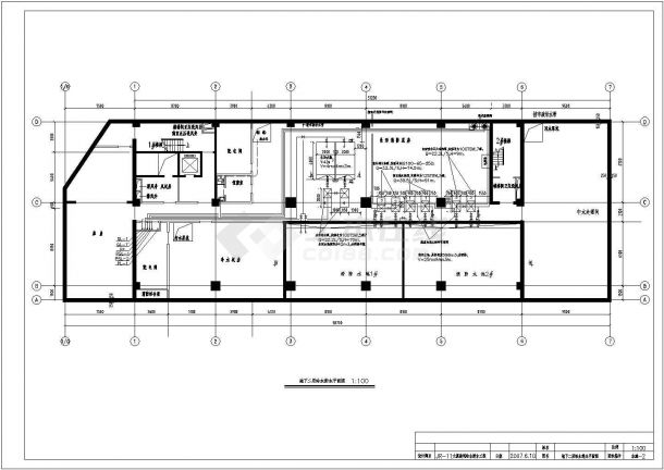 某11层高层建筑给排水设计施工图-图一