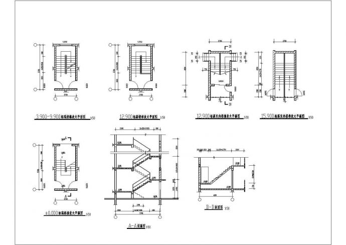 某地六层L型混合户型住宅楼cad设计图_图1
