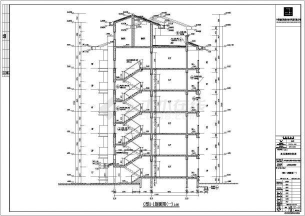 四川某地六层砖混结构住宅建筑设计方案图纸-图一