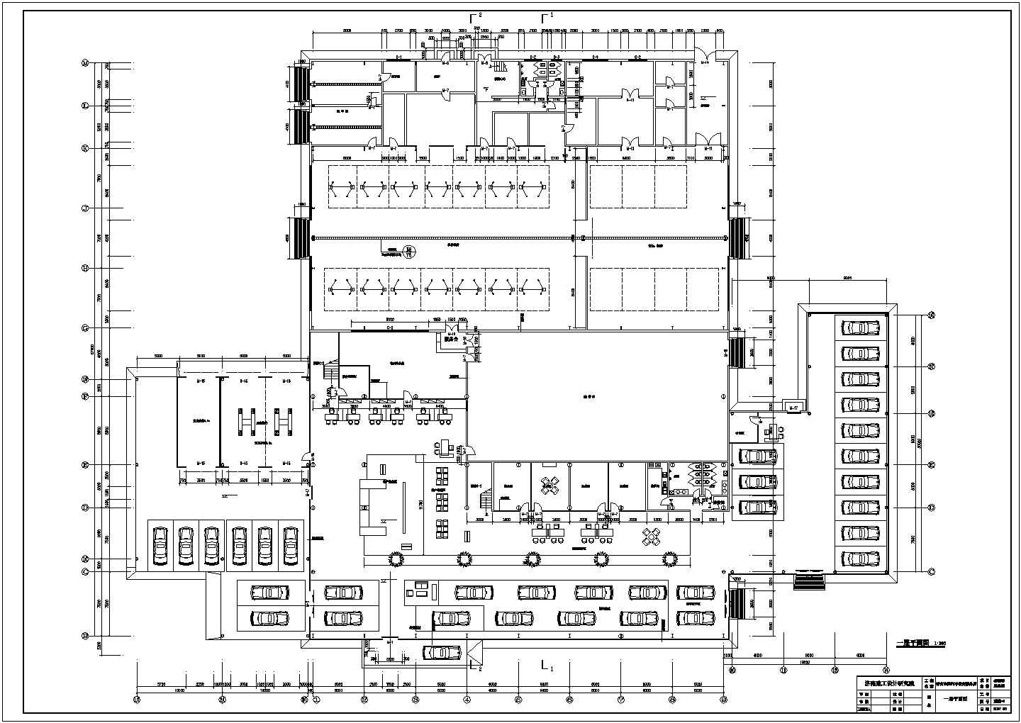 某地小型简单的宝马4S店建筑设计图