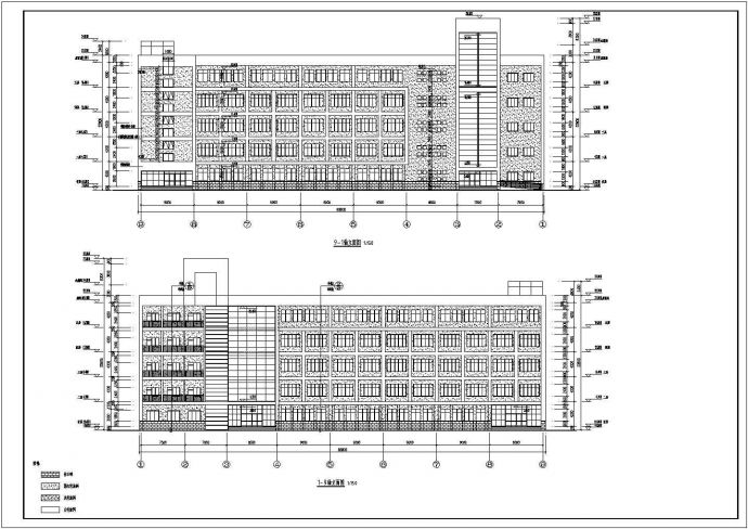 某地五层框架结构教学楼建筑设计方案图纸_图1