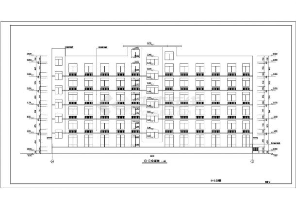 某厂区6层框架结构办公楼建筑设计方案图纸-图二