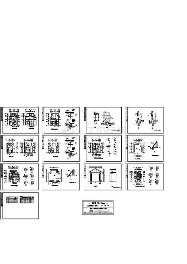 某别墅样板房CAD竣工图-图一