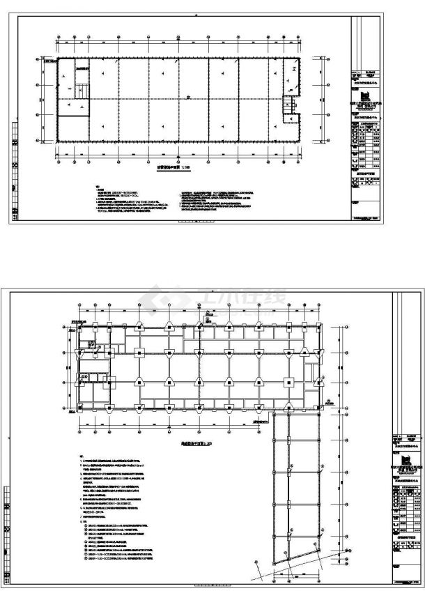 同济-启东市行政综合服务中心施工设计cad图纸，共11张-图一