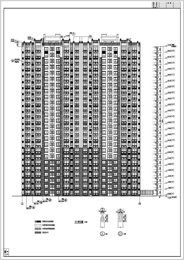 某地25层剪力墙结构住宅楼建筑设计方案图纸-图一