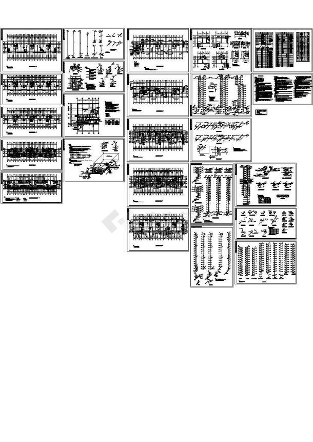 江苏某16层住宅给排水消防施工cad图，含设计说明-图一