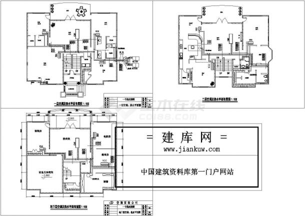 【上海】某别墅燃气空调设计及管道设计cad施工图-图一