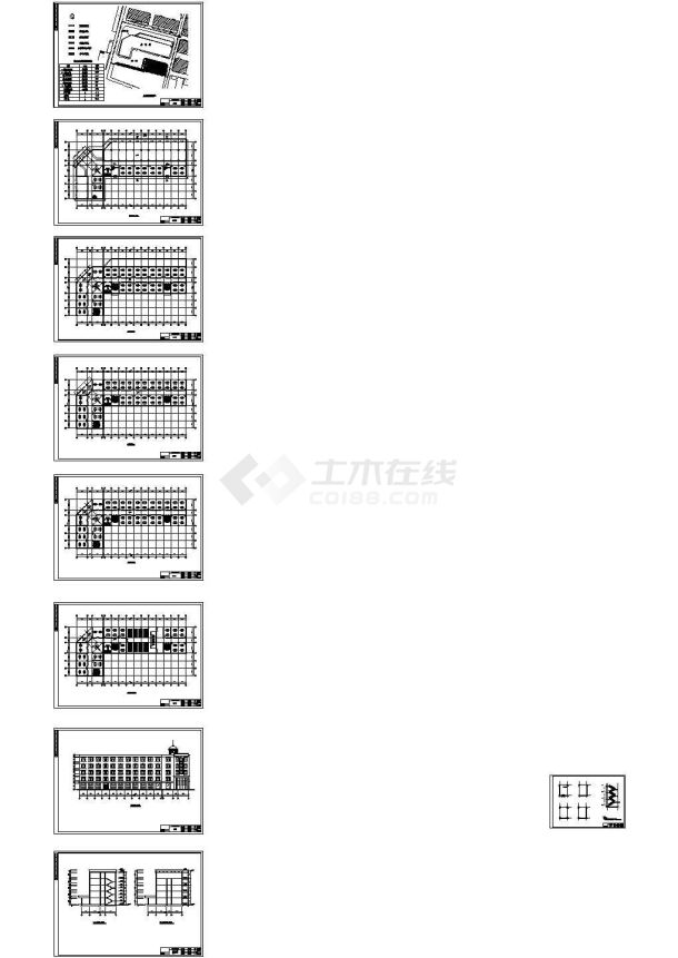 【5层】4700平米办公楼全套建筑图结构图毕业设计（施工组织设计、计算书共200页）-图一